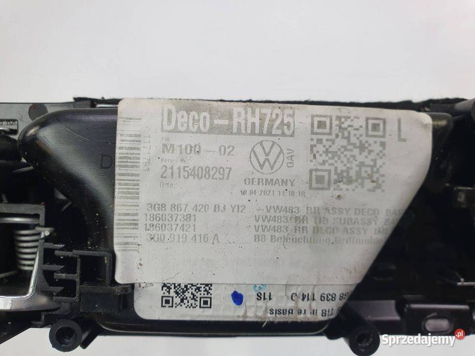 DEKOR LISTWA VOLKSWAGEN ARTEON 3G8854462D osobowe