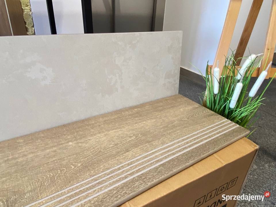 płytki schodowe 30x120 drewno szare małopolskie Zakopane