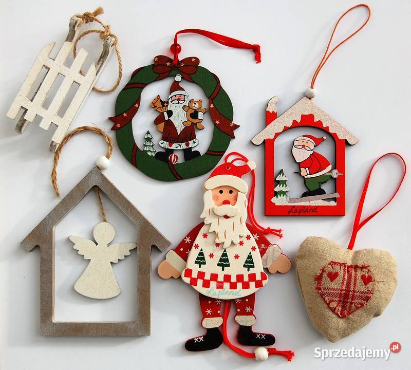 Mikołaj wieniec zawieszka drewno Finlandia lubelskie Lublin