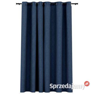 Zasłona stylizowana na lnianą przelotki Warszawa