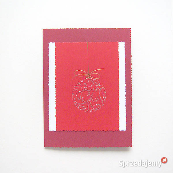 czerwona kartka świąteczne bombki kartki na Boże Bydgoszcz