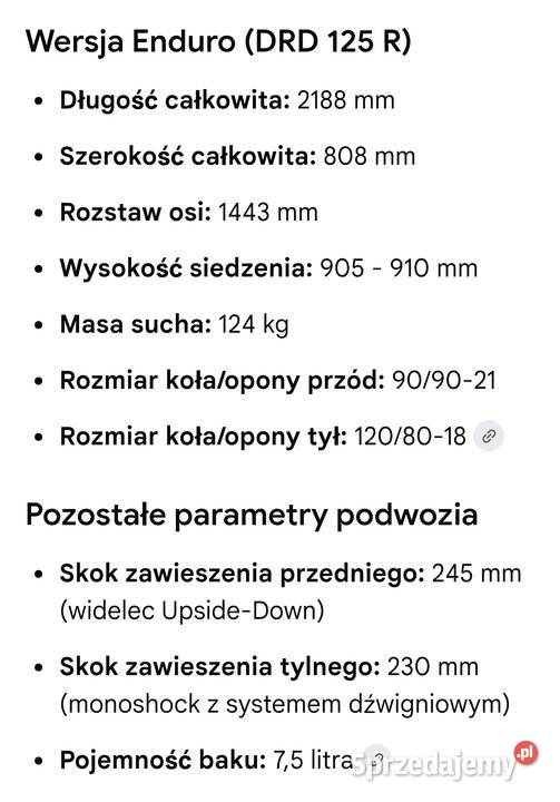 Derbi Senda 2015 125 4T Przebieg 8160 Prawie że Motoryzacja śląskie Sosnowiec
