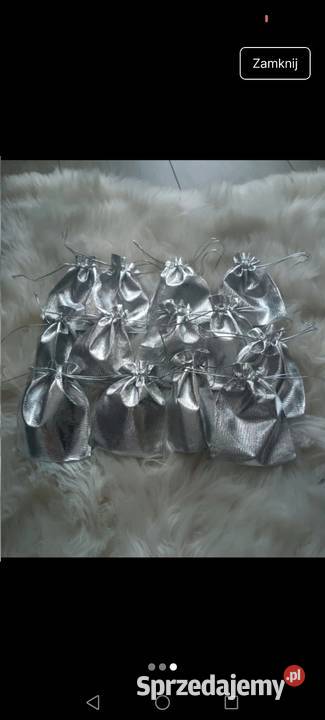 Woreczki na prezenty 13 sztuk srebrne