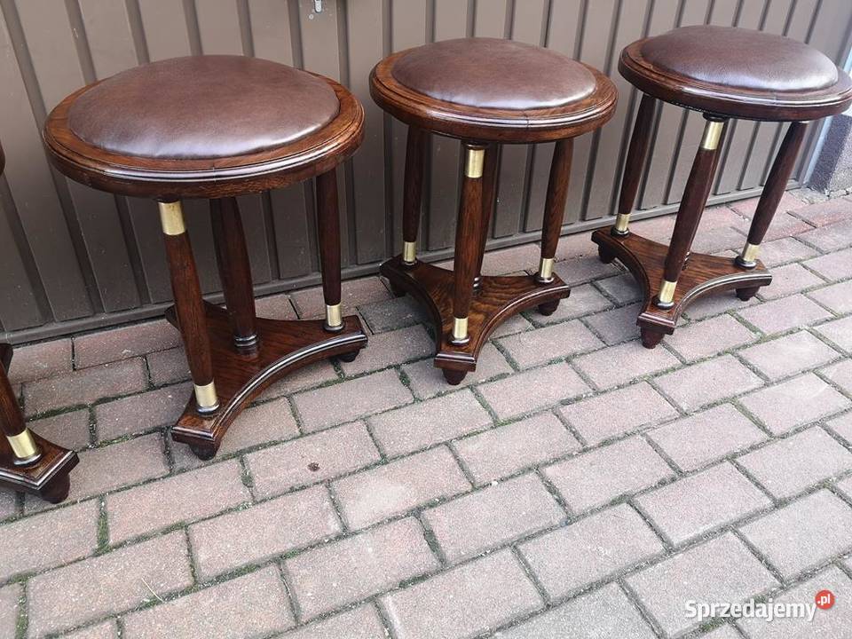 StołekTaboret Dębowy Lata 2030 Stary Antyk Swarzędz