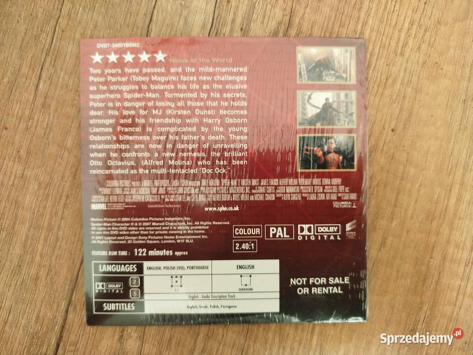 Film Spiderman 2 Nowy Folia 1 płyta Oświęcim