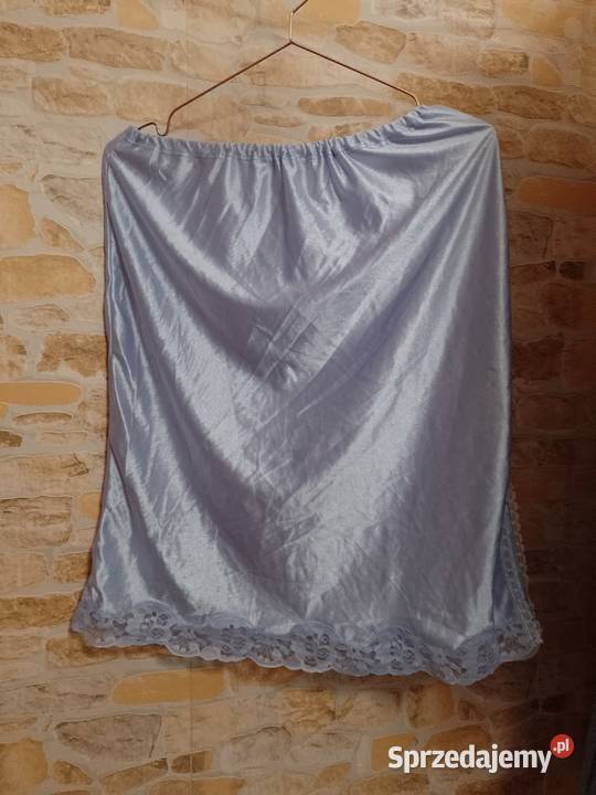 42XL Ekskluzywna niebieska półhalka z koronką z Halki i koszulki