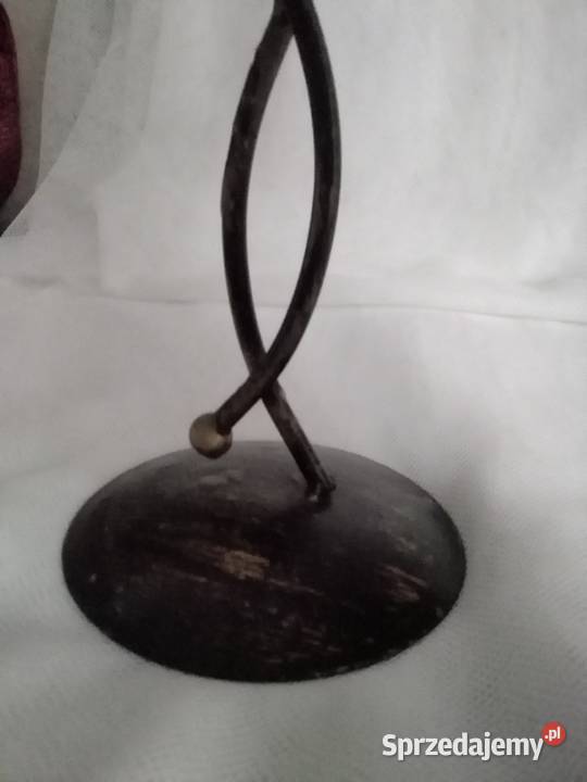 Świecznik metalowy dwuramienny łódzkie Łódź