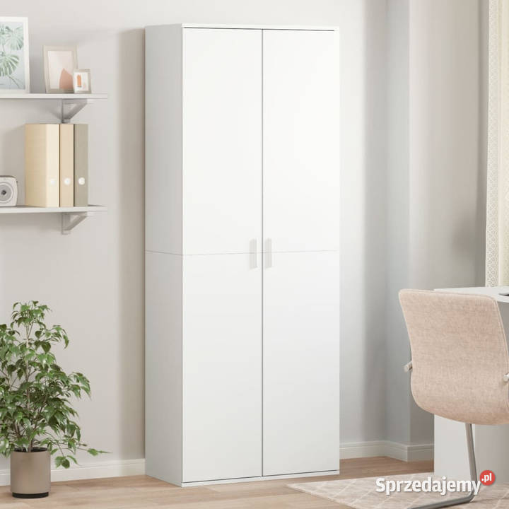 Wysoka szafka biała 70x35x180 materiał Warszawa