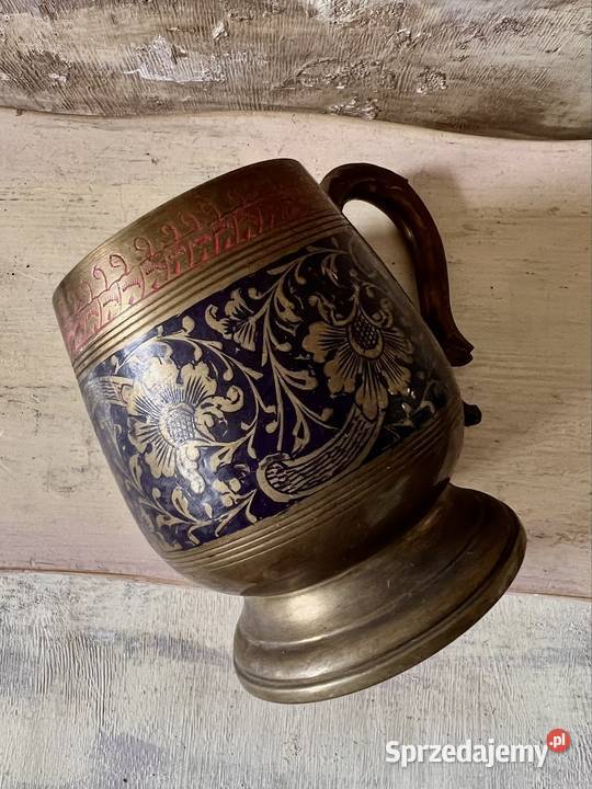 Mosiężny kufel antyk Bytom