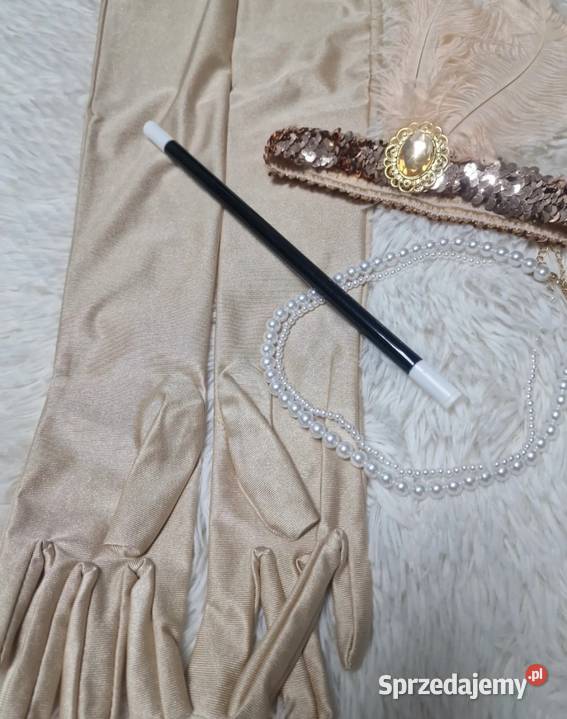 Szampańskie zestaw damskich dodatków gatsby Kraków