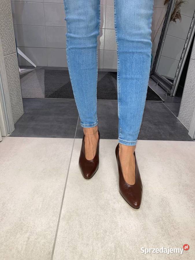 Nowe skórzane włoskie buty szpilki Silvestri Nisko sprzedam