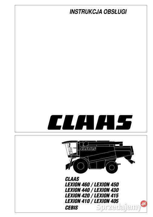 Instrukcja obsługi CLAAS LEXION 405460 CEBIS Gdańsk
