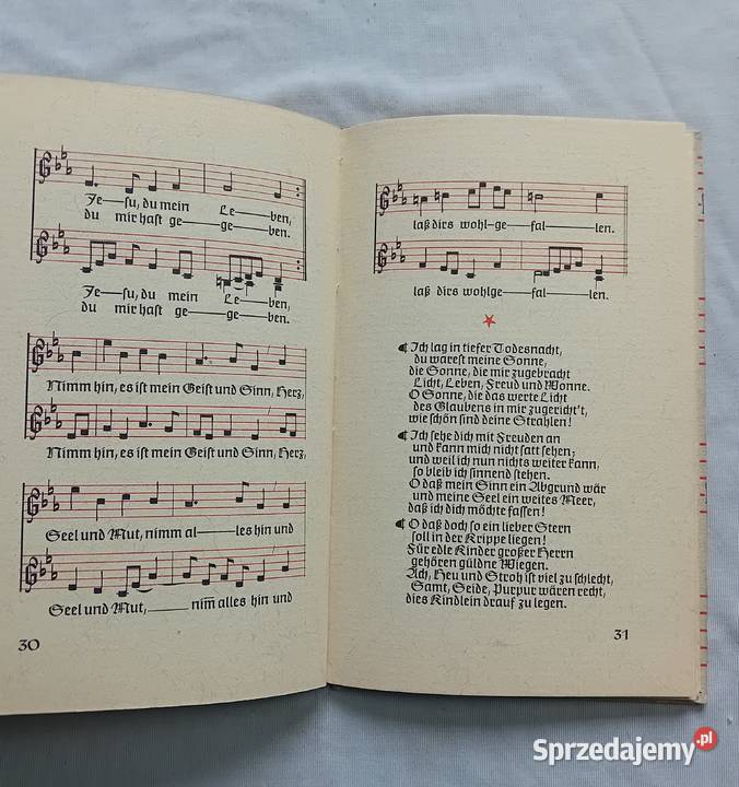 Deutsche Weihnachtslieden mit Noten und Bildern Antykwariat Koźminek sprzedam