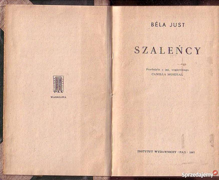 0132 SZALEŃCY BELA JUST literatura piękna - proza zagraniczna Czyrna