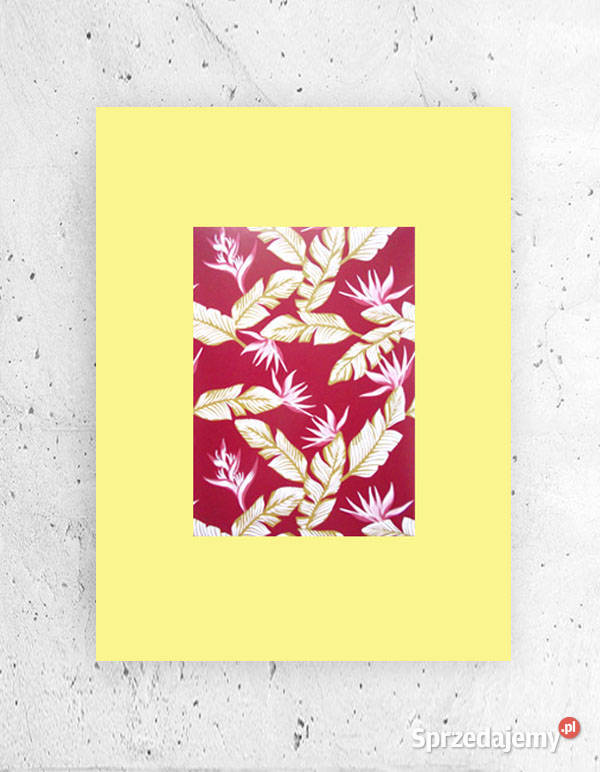 boho plakat A4 mały plakat do przedpokoju liście Gdańsk