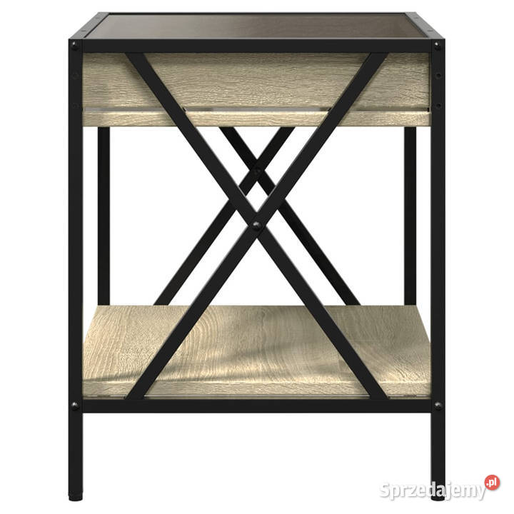 Stolik nocny z LED Infinity dąb sonoma 40x40x49 Warszawa