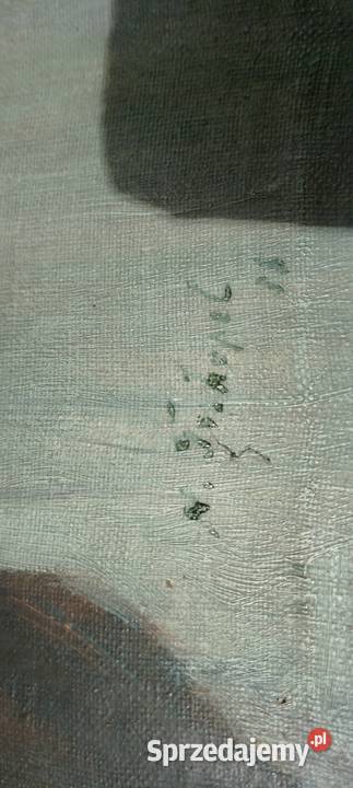 Obraz olejny Stary zabytkowy lata trzydzieste Jarosław