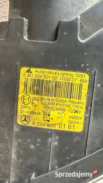 MERCEDES CKLASA W204 LAMPA PRZÓD PRZEDNIA LEWA osobowe Gorzów Wielkopolski