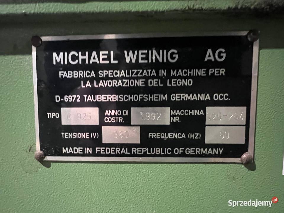 Ostrzałka do głowic Weinig Rondamat 925 Weinig