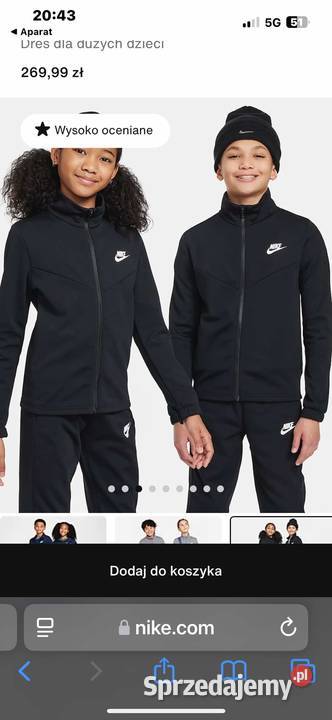 Nowy zestaw dresowy Nike kids Sandomierz