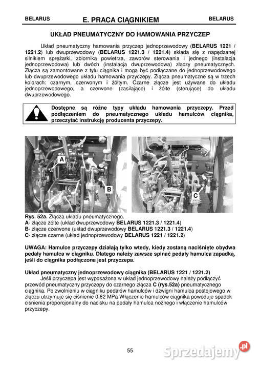 Instrukcja obsługi Belarus MTZ 1221 1221212213 sprzedam