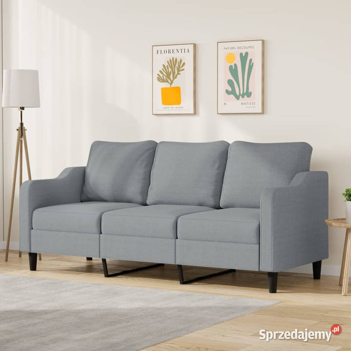 Sofa 3osobowa jasnoszara 180 tapicerowana mazowieckie
