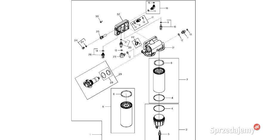 John Deere 9470RX Filtr paliwa RE541394 Silnik Jastrzębniki