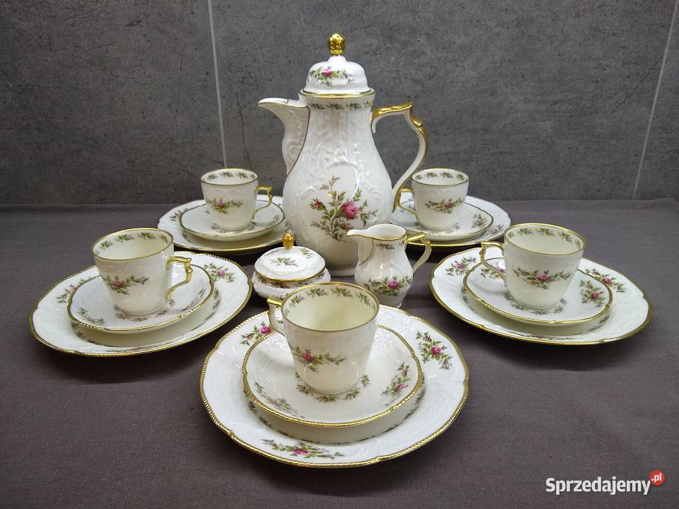 Rosenthal Sanssouci Moosrose zestaw kawowy wielkopolskie Kalisz