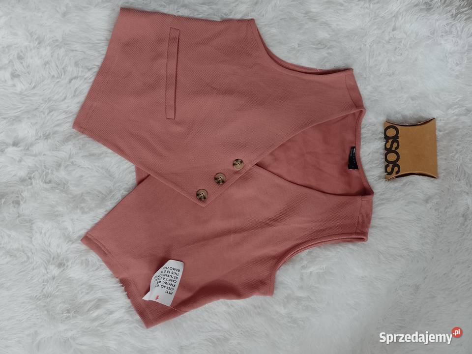 4446 XXL3XL ASOS Design Różowa prążkowana bez rękawa Kraków sprzedam