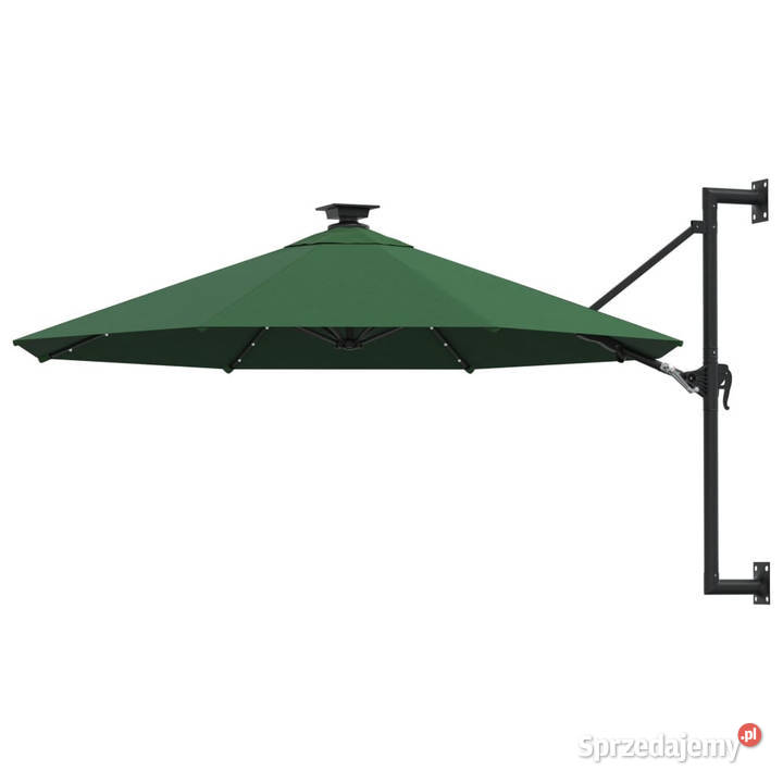 Parasol ogrodowy z LED ścienny 300 zielony Warszawa