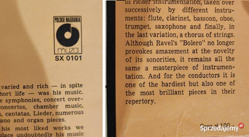 1960 Mendelssohn Ravel bolero sen nocy letniej Kielce sprzedam