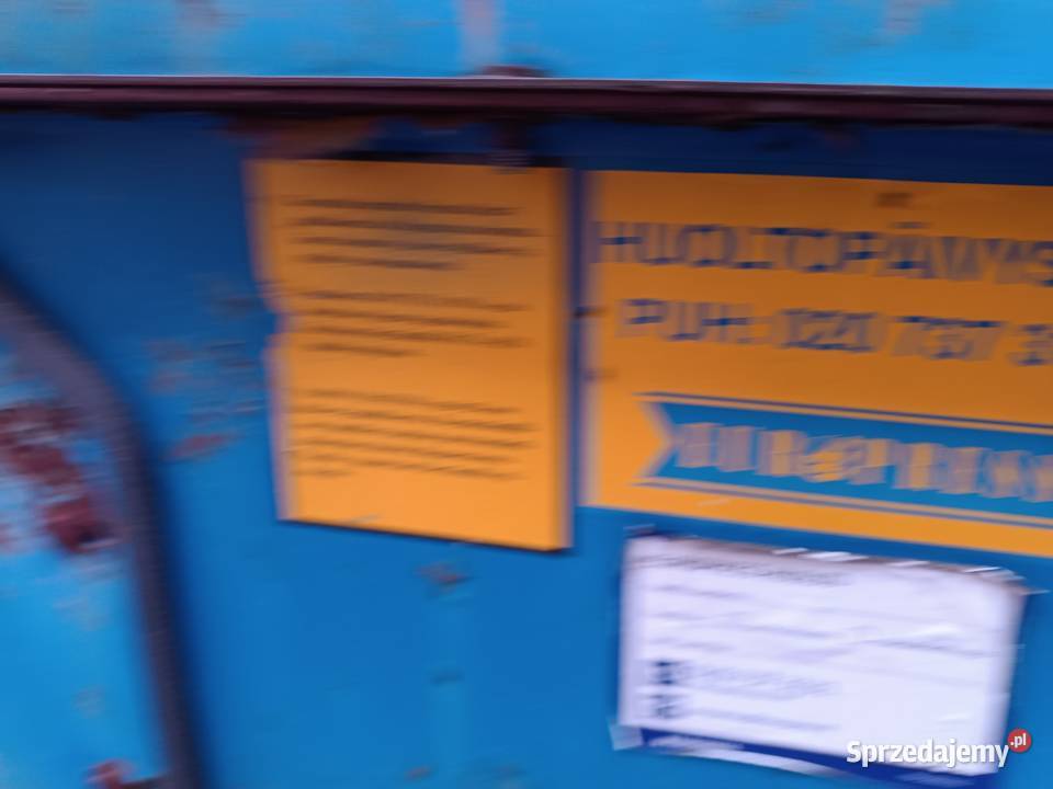 Prasokontener hakowy 17m3 uszkodzony kontener Dragany