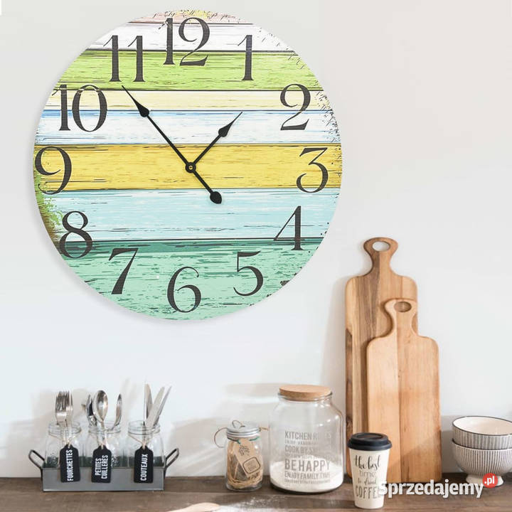 Zegar ścienny wielokolorowy 60 MDF WM325185