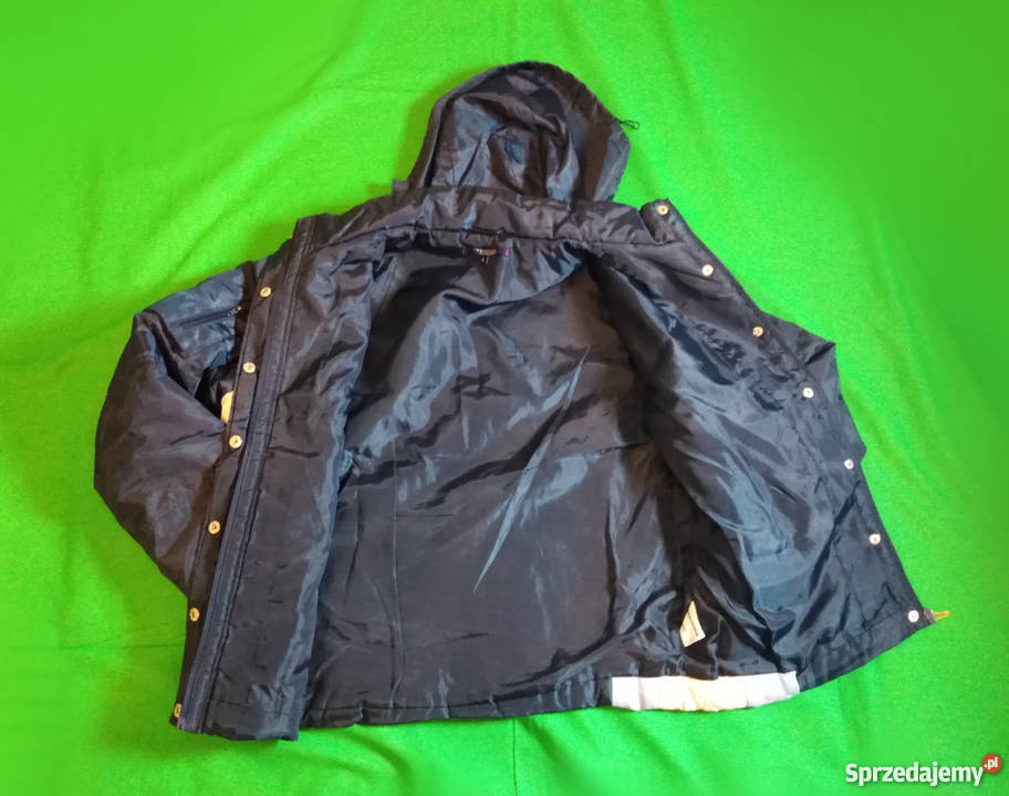 Granatowobiała kurtka amerykańskiej sportowej biały Warszawa