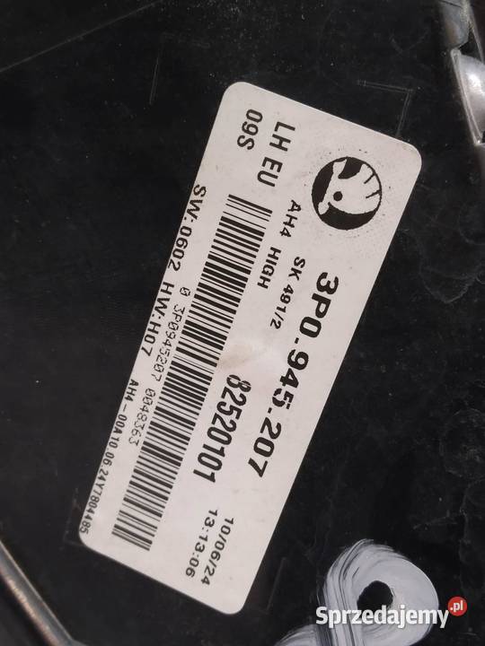 LAMPA TYŁ LEWA EU SEDAN HB 3P0945207 Skoda sprzedam