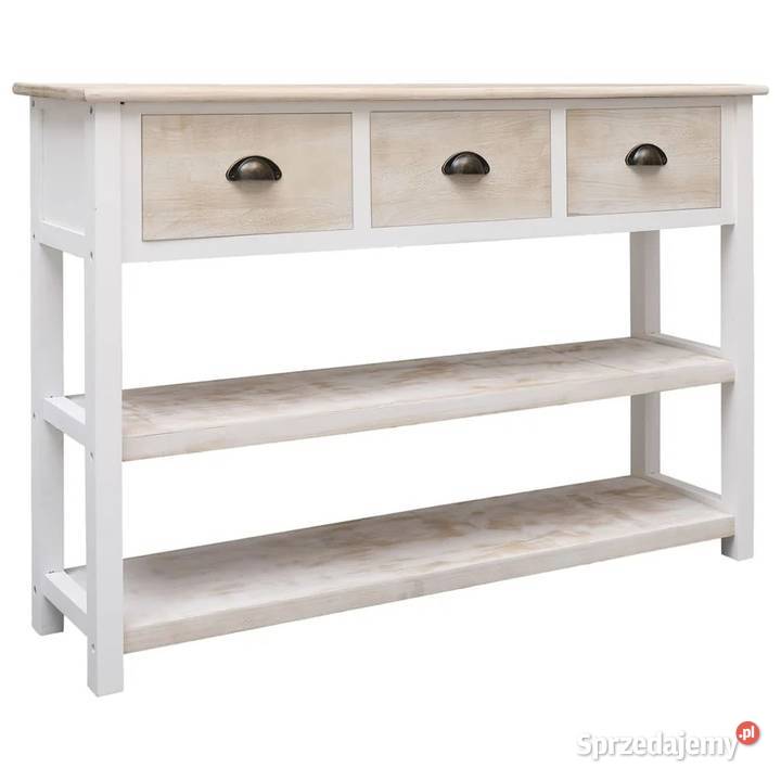 Szafka białobrązowa 108x30x76 lite drewno małopolskie Nowy Sącz