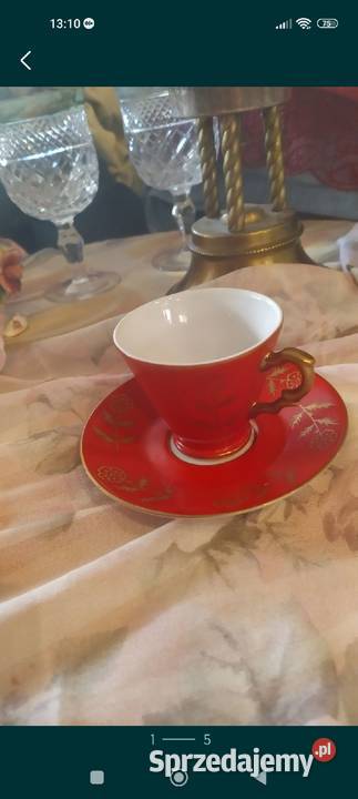 Wiekowa ręcznie zdobiona filiżanka porcelana Wrocław sprzedam