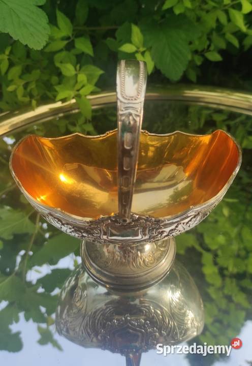 Unikatowa bomboniera platerzłocone wnętrze Pabianice