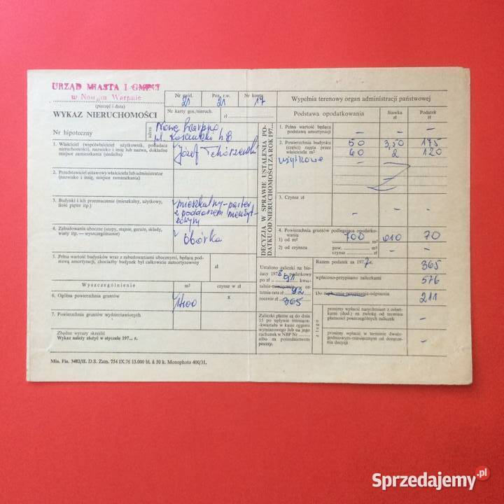 1756 Wykaz Nieruchomości Nowe Warpno 2