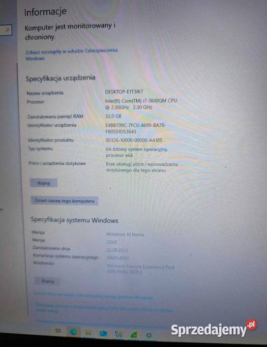 ASUS G75VW i73610QM 32GB RAM GTX 670M 3GB SSD Libiąż