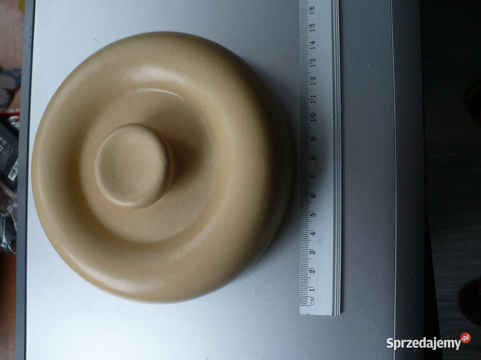 Pokrywka kamionkowa PRL Porcelana i szkło Lubin