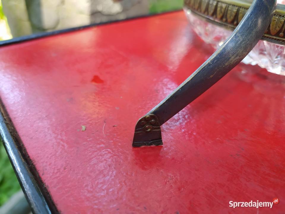 Patera kryształowa koszyczek cukiernica retro Warszawa