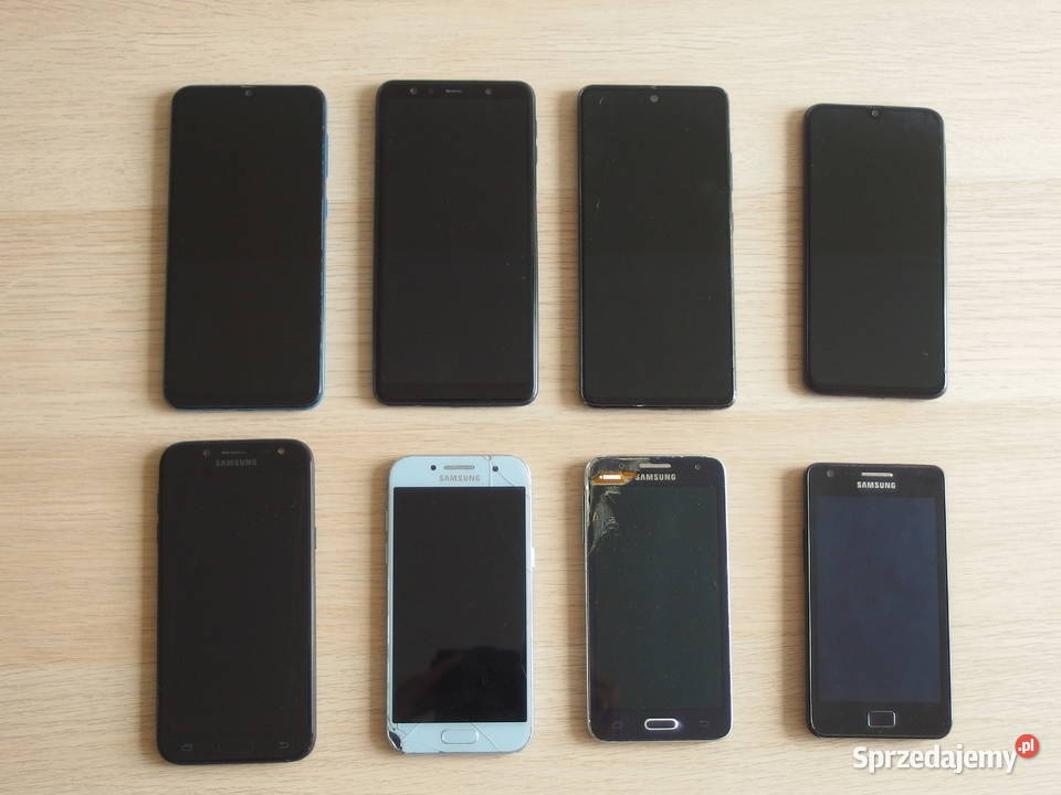 9 uszkodzone smartfony SAMSUNG na części Żory