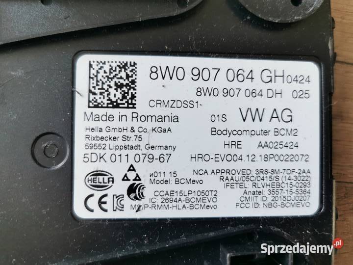 AUDI A4 A5 Q5 8W0907064GHCH MODUŁ KOMFORTU Świerzawa sprzedam