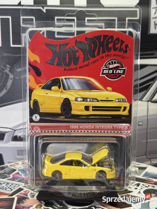 Hot Wheels RLC 1995 Honda Integra Type R Yellow Wrocław