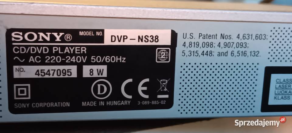 Odtwarzacz DVD Sony DVP NS38 Sony opolskie Opole