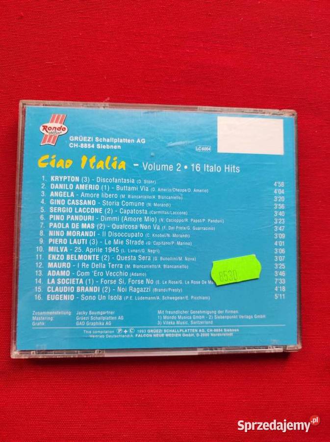 Ciao Italia Vol 2 16 Italo Hits płyta cd Kielce