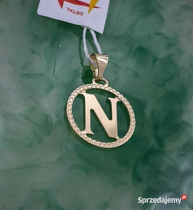 20 Wisiorek Złoty pr585 Literka N Z1195 wielkopolskie Poznań