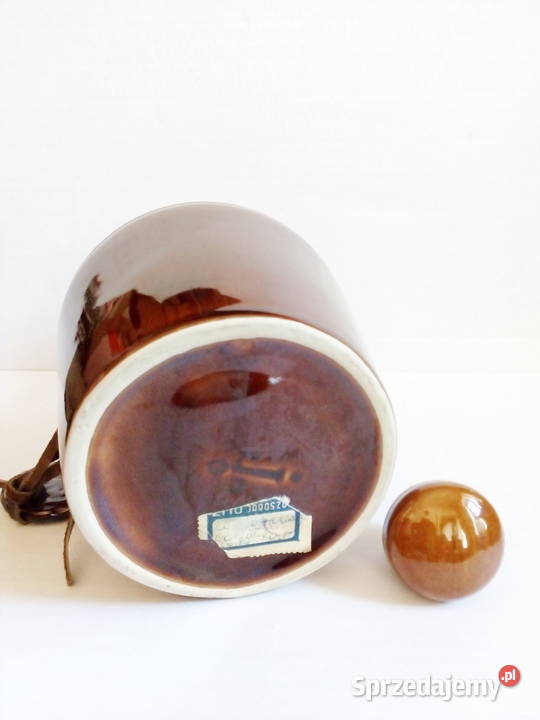 butla Jaroszów vintage PRL porcelit brązowy Częstochowa