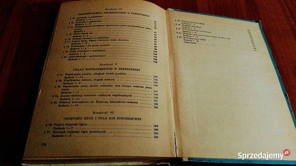Geometria klasy IV liceum ogólnokształcącego Gdańsk sprzedam